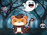 Play Halloween Cat Needs Candy - Free Online Escape Game