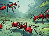 Fast Red Ant Escape