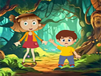 Play Children Escaped Mythical Grove - Free Online Escape Game