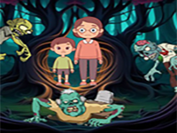Play Siblings Escaped Deadly Zombies - Free Online Escape Game