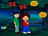 Play Sibs Escaped Dark Jungle - Free Online Escape Game