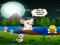 Play Piggy Gets Back To Shelter - Free Online Escape Game