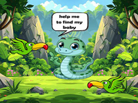 Snake Searching The Baby