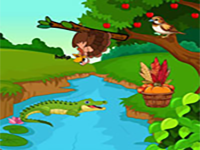 Play Crocodile Surrounding The Turkey - Free Online Escape Game