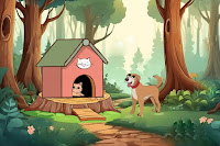 Play Cat Stuck to Dangerous Dog - Free Online Escape Game